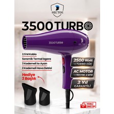 Empressco Güçlü 3500 Turbo Fön Makinesi 2400W Mor Renk, Profesyonel Kalite