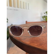 Premini Oval Köşeli Trend Unisex Güneş Gözlüğü, Şeffaf Füme, 2025 Şıklığı