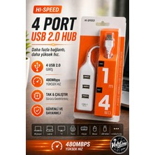 USB Çoğaltıcı USB 2.0 - 4 Port - Beyaz