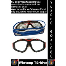 Premini Konforlu ve Ayarlanabilir, Sızdırmaz Çok Şık Yüzücü Gözlüğü