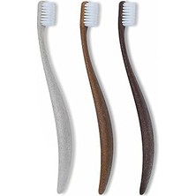 Renas Store Promis Wood Love Bioplastik 3’lü Diş Fırça Seti - 6750 Antibakteriyel Yumuşak Kıl, Ergonomik Lignin