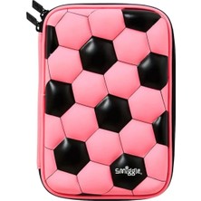 Smiggle Futbol Topu Kabartma Desenli Çift Taraflı Kalem Kutusu Pembe
