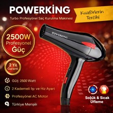 Empressco 2500W Profesyonel Turbo Saç Kurutma Fön Makinesi, Güçlü ve Hızlı Kurutma