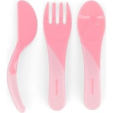 Renas Store Twistshake Bebek Öğrenme Çatal ve Kaşık Seti Pembe 6+ Ay