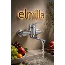 Lüx Premium Krom Alttan Borulu Mutfak-Lavabo Bataryası Çeşmesi Musluğu Çift Su Girişli Modern Tasarım