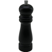 Marsilyan Siyah Ahşap  Küçük= Çap: 4.5cm - Uzunluk: 15.5cm Tuz - Baharat Öğütücü (K95)