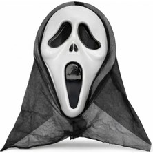 Marsilyan™- Kapşonlu Çığlık Maskesi Scream Maskesi - Hayalet Maskesi 33X21 cm
