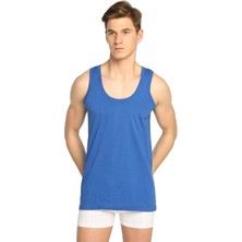 Nacar Store Erkek Mavi Pamuklu Atlet 12'li