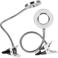 Marsilyan™- 8x Büyütmeli Mandallı, USB Girişli Masa Lambalı, Okuma ve Güzellik Salon Için Büyüteç 2088A