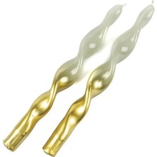 Mikasa Gold Yeşil 2li Mum 25cm