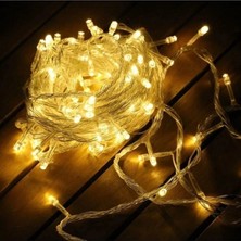 Marsilyan™- Yılbaşı Aydınlatması 100 LED Perde Hortum Sıcak Beyaz Işık - 10 Metre Dekoratif Şeffaf Kablolu Süs