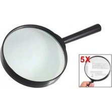 Marsilyan™- Plastik Siyah Yuvarlak Kolu 100MM Dia Büyüteç 5x Büyüteç