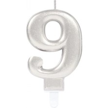 Marsilyan™- 9 Rakam Mum Gümüş Renk