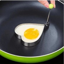 Marsilyan™- Metalik Kalp Şeklinde Metal Omlet Yumurta ve Krep Kalıpları