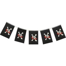 Marsilyan™- Korsan Partisi Korsan Logo Baskılı Flama Süs Afiş Süsleme 8 Li