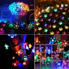 Marsilyan™- Solar 5m 50 LED Papatya Rgb 8 Fonksiyonlu