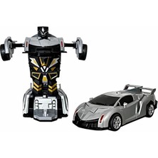 Robot Araba Oyuncak – Transform Araba ve Robota Dönüşen Gri Sürtmeli Robotik Araba Modeli