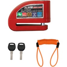 Kompozit DSK003 Universal Alarmlı Motosiklet Disk Kilidi Kırmızı