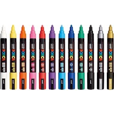 Posca Markör Kalem 5m Set 1.8-2.5 mm Keçe Uçlu (12'li Set)