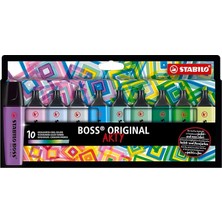 Boss Orıgınal Arty - Fosforlu Kalem - 10'lu Paket - 10 Farklı Soğuk Renkler