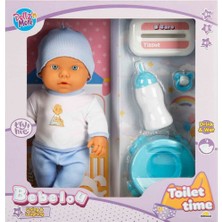 1030141 Sesli Tuvalet Zamanı Bebek Seti 32 cm -Nessiworld