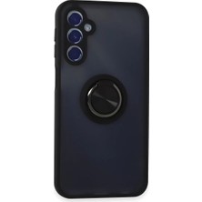 Canarino Samsung Galaxy M34 5g Kılıf Montreal Yüzüklü Silikon Kapak - Siyah