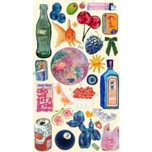 Retro Set 1 Telefon Laptop Tablet Sticker Seti