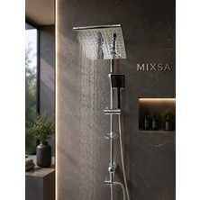 Mixsa Premium Berlin Robot Duş Seti Lüx Tepe Yağmurlama Duş Seti