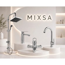 Mixsa Lüx 4'lü Premium Robot Duş Seti Banyo-Lavabo-Mutfak Bataryası Çeşmesi Musluğu Şık Tasarım 4'lü Set
