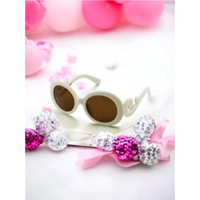 Premini Burgulu Unisex Oval Çerçeve Güneş Gözlüğü UV400 Çocuk Için