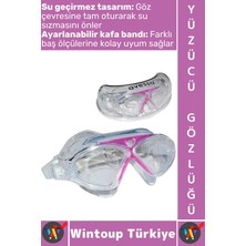 Premini Konforlu Su Geçirmez ve Ayarlanabilir Yüzücü Gözlüğü, Çocuk ve Yetişkin