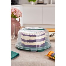 Empressco 25 cm Yuvarlak Saklama Kabı, Kilitli ve Taşıma Fanusu