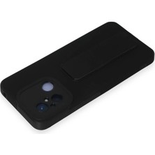 Renas Store Mey Ithalat®   Redmi 12C Kılıf Mega Standlı Silikon - Siyah