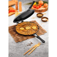 Empressco Çift Taraflı 30CM Döküm Granit Balık Tavası, Sağlam ve Kullanışlı