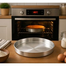 Empressco Paslanmaz Alüminyum Yuvarlak Fırın Tepsisi 24CM, Dayanıklı ve Şık Tasarım