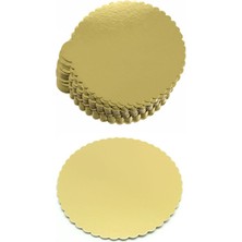 Empressco 5'li Yuvarlak Gold Pasta Altlığı 28CM, Şık ve Zarif Sunumlar Için
