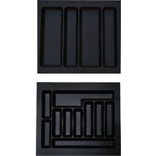 Empressco 2’li Düzenleyici Set, Siyah, Kesilebilir, 55X49 Cm, Şık ve Pratik