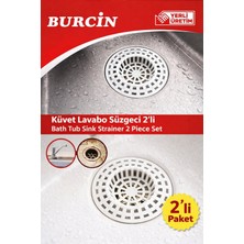 Empressco 2'li Plastik Lavabo Süzgeci Seti, Mutfak ve Banyo Için Pratik ve Dayanıklı