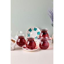 Empressco Şık 12 Parça 6 Kişilik Cam Çay Takımı, 210 Ml, Zarif ve Dayanıklı