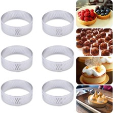 Empressco Yuvarlak Delikli Tart Kalıbı Seti, 6 cm Çap, 6 Adet, Pratik ve Şık Mutfak Seçeneği