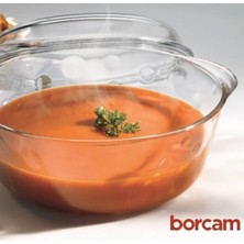 Empressco Yuvarlak Kapaklı Borcam Tencere 2100-3150 Cc, Dayanıklı ve Şık Tasarım