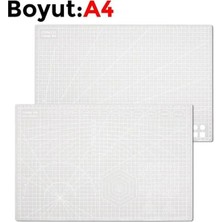 Renas Store Çift Taraflı Yanmaz Kendini Onaran Kesim Matı - Boyut:-A4 (210X297) Ren Gri