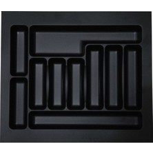 Empressco 55X49 cm Siyah Çekmece Içi Düzenleyici ve Kaşıklık, Kesilebilir Size Uygun