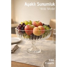Empressco El Yapımı Cam Yıldız Model Ayaklı Sunumluk, Şık ve Zarif Tasarım