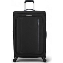 American Tourister Siyah Erkek Çekçekli Kumaş Valiz Cloudrıder-Spınner L Exp Tsa