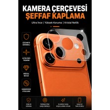 Powerfox iPhone 17 Pro Uyumlu Kamera Lens Çerçeve Koruyucu Şeffaf Tam Kaplama Çizilmez Kamera Koruma Filmi
