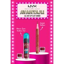 Nyx Professional Makeup lip I.v. Vitamin Içeren Parlatıcı - Tint - 08 Drippin' In Rose + Lip Lingerie Stain Dudak Kalemi- 02 Naughty Nude