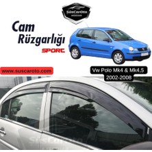 Polo Mk4-4.5 2002-2008 Uyumlu Mugen Cam Rüzgarlığı Seti Piano Black 4'lü Ithal