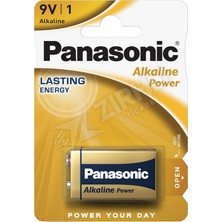 5 Adet Panasonic Alkalin Power 9 Wolt 1'li