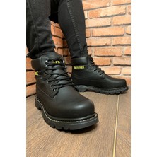 Conteyner Siyah Erkek Bot 0012923 Kısa Topuklu Kaymaz Taban Rahat Taban Özellikli